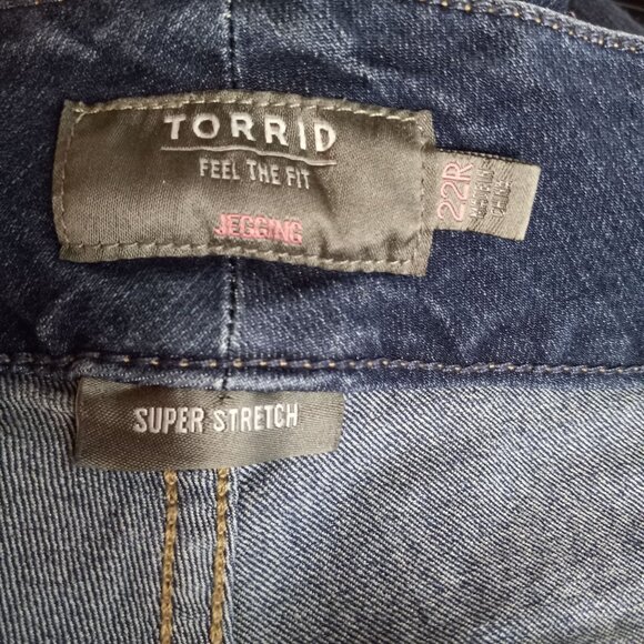 Torrid Size 22R Jegging Super Stretch Denim Women Blue Skinny Jeans Cotton Blend - Picture 10 of 13